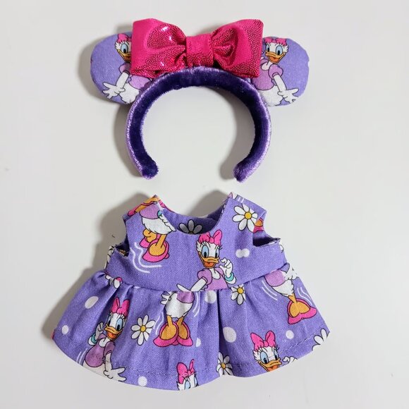 Custom Daisy Duck Purple Dress and Ears fits the Labubu Doll - Picture 2 of 6